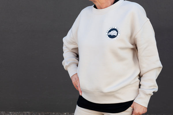 Shitbox Rally Womens Crew Jumper - Bone